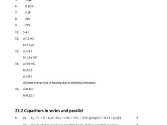 A Level Physics (OCR A) - 22 Capacitance presentations, student workbook and test
