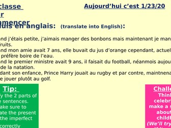 6.2F Mon mode de vie avant et maintenant