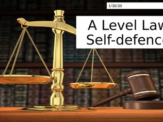 OCR A Level Law Self-defence PPT