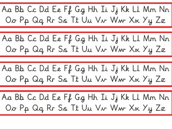 Pre Cursive Alphabet Strips