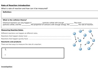 Rates of Reaction Introduction low ability