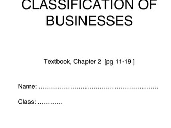 Classification of Businesses