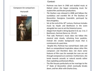 Edexcel A Level Music Portman Wider Listening and Context