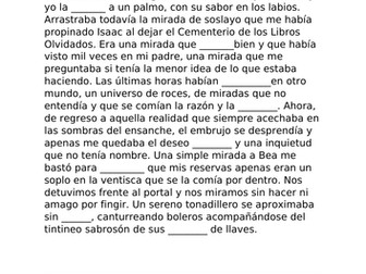A Level Spanish Literary Gap Fill