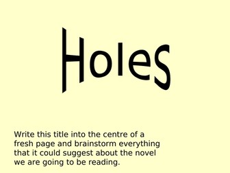 Holes KS2/3 SOW - Full lessons and PowerPoints with resources