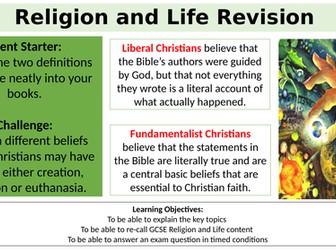 Religion and Life Revision Lesson