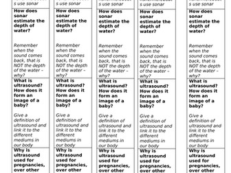 Ultrasound and SONAR Writing Frame