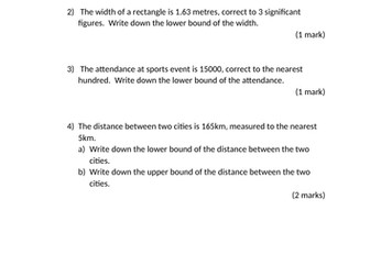 Differentiated bounds Worksheet