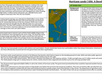 GCSE Edexcel A Topic 2 Weather Hazards Case Study Knowledge Organiser