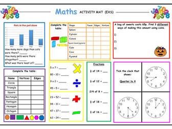 Yr 2 Expected Standard Math Activity Mat