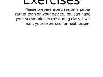 iGCSE ESL Question 4 exercises
