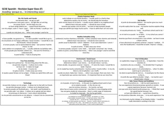 GCSE Spanish (F): Revision Super Sixes
