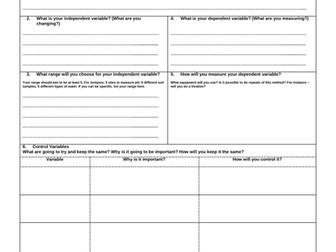 Internal assessment IA scaffold sheet in science