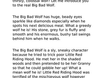Wolf character description