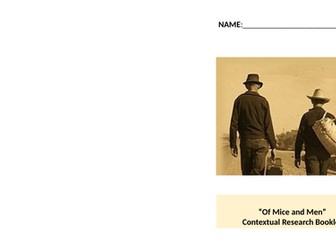 Of Mice and Men Research Context Task Booklet