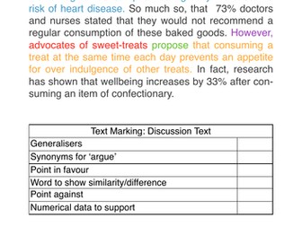 Y6 DISCUSSION TEXT MARKING W/SUCCESS CRITERIA