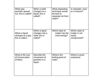find someone who can ( states of matter)