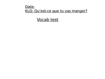 qu'est-ce que tu vas manger(jours ordinaires,jours de fete)
