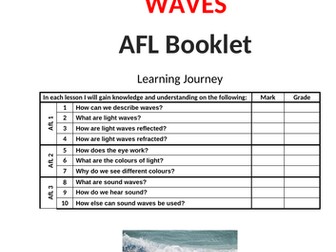 KS3 Waves AFL booklet with mark scheme