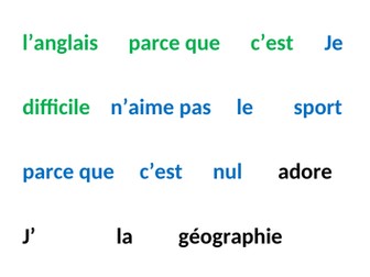 school subjects les matières à l'école