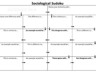 Sociology Sodoku