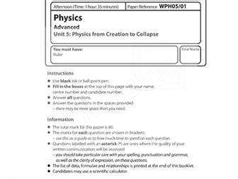 Edexcel Alevel Physics Unit 5- Solved Question Paper