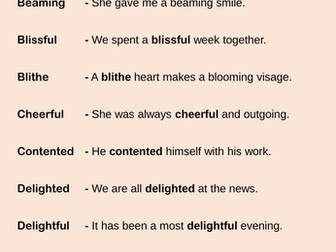 Other Ways to Say Happy with Example Sentences
