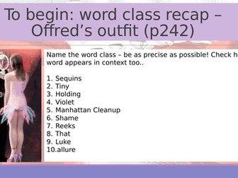 Handmaid's Tale- Jezzibells Bundle- A level Lang Lit