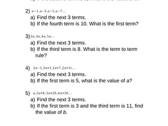 Algebraic Linear Sequences