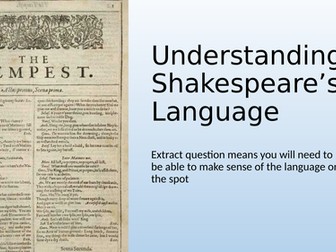 Understanding Shakespeare's Language