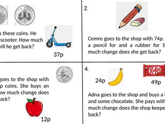 Money - Finding Change Problems