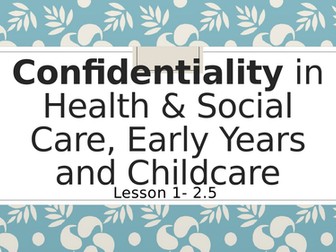 Level 1- Principles and Values