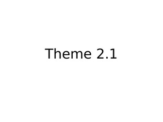 Theme 2.1 Revision pack
