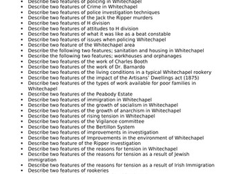 Edexcel (9-1) exam questions Crime and Punishment