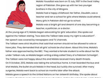International Women's Day - Malala Yousafzai