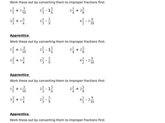 Year 6 Maths Mastery: Fractions