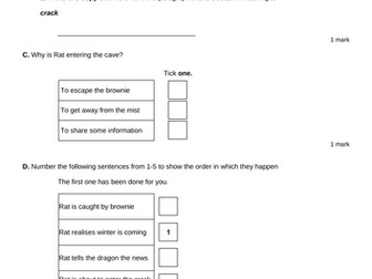 SATS style reading questions