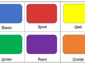 Kleuren flashcards Nederlands ( Dutch )
