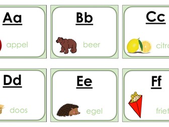 Alfabet Flashcards Nederlands (Dutch)