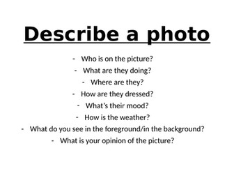 Photocard description step by step - German