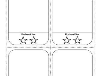 Kagan Structures #7 Flashcard Star: Flashcard Template