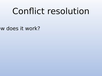 Conflict resolution instructions