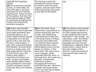 KS4 The significance of the battle of Verdun and the Somme