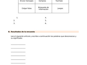 AQA Paper 1 - Ciberespacio reading comprehension and summary question practice