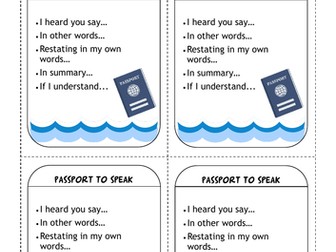 Kagan Structures #19 Paraphrase Passport: Passports to Speak