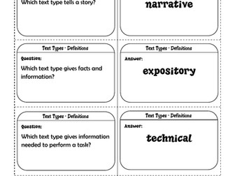 Kagan Structures #20 Quiz-Quiz-Trade: Card Templates and Examples