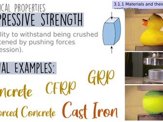 AQA A-Level Paper 1 3.1.1 Methods for investigating and testing materials - Mechanical Properties