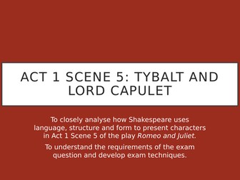 Romeo & Juliet Act 1 Sc 5 Tybalt and Lord C