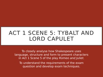 Romeo & Juliet Act 1 Sc 5 Tybalt and Lord C