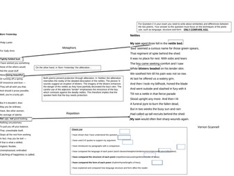 AQA English Literature Unseen Poetry Q2